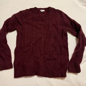 Maroon purple J. Crew sweater PS Petite small lambswool